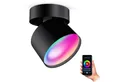 SSC-LUXon LED Aufbaustrahler SAMU Decken Aufbauspot schwarz mit Smart GX53 LED 6W RGB, Smart