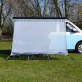 yourGEAR Campingbus Sun + Rain Blocker 2,4 x 2 m - Vorderwand für Bulli Markise, Schutz vor Sonne, Wind und Regen