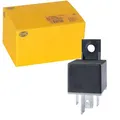 HELLA 4RA 007 793-041 Relais, Arbeitsstrom - 12V - 4-polig - Schaltbild: S2 - Stecker: B3 - Hochleistungs-Schließer - Farbe: schwarz - mit Halter