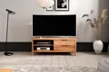 Natur24 Lowboard TV-Board Swig Kernbuche massiv geölt 111x50 mit 2 Schubladen 2 Fächern