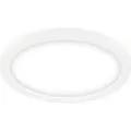 Slim LED Deckenleuchte Ø19 cm flach, 12W, 1400 lm, Neutralweiß, Backlight, Weiß - Weiß