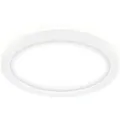Slim Led Deckenleuchte Ø19 Cm Flach, 12w, 1400 Lm, Neutralweiß, Backlight, Weiß