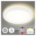 Deckenleuchte Briloner Slim LED Panel 12W BackLight Effekt Rund Weiß Deckenlampe