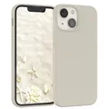 EAZY CASE Premium Silikon Handyhülle kompatibel mit iPhone 13 Mini Slimcover mit Kameraschutz und Innenfutter, Silikonhülle, Schutzhülle, Bumper, Handy Case, Hülle, Softcase, Taupe