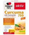 ✅ Doppelherz Curcuma 750, Curcumin, Vitamin D3, Piperin, Kurkuma, 60 Kapseln✅