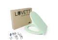 LUVETT WC-Sitz C100 mit Absenkautomatik, Duroplast Antibakteriell, Universelle O-Form (Komplett-Set, Inklusive 3 Befestigungsarten), mit Original SoftClose® Absenkautomatik, Duroplast