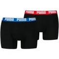 PUMA Boxershorts PUMA MEN EVERYDAY BASIC BOXERS 2P (Packung, 2er Pack) mit Puma Webbund schwarz M