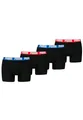 PUMA Boxer Boxershorts Men Herren Everyday Unterhose Unterwäsche 4er Pack, Farbe:Black/Blue/Red, Bekleidungsgröße:M