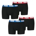 PUMA Herren Boxer Boxershorts Shorts Unterhosen Comfort Stretch 4er Pack, Wäschegröße:M, Artikel:-008 Black/Blue/red