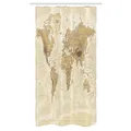 Karte Schmaler Duschvorhang Vintage alte Welt Mapping Atlas
