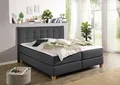 Boxspringbett HOME AFFAIRE, grau (anthrazit), B:180cm L:209cm, Komplettbetten, Boxspringbett, inklusive Komfortschaum-Topper