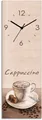 Artland Wanduhr Cappuccino - Kaffee (wahlweise mit Quarz- oder Funkuhrwerk, lautlos ohne Tickgeräusche)