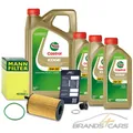 MANN-FILTER ÖLFILTER+8L CASTROL EDGE 5W-30 LL FÜR AUDI A4 8K B8 3.0 TDI AB BJ 11