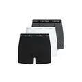 Calvin Klein Herren 3er Pack Boxershorts Trunks Unterwäsche, Mehrfarbig (White/B&W Stripe/Black), XL