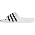 adidas Badelatschen Aqua adilette, weiß, rutschfeste EVA-Sohle, Größe 47