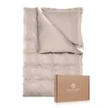 Magano® Luxus Bettwäsche-Set - Bambus & Baumwolle Satin - 400 TC Premiumqualität (Taupe, 135x200 cm + 40x80 cm)