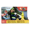 JAKKS PACIFIC - Kolekcjonerska Figurki Luigi z Mario Kart Spinout, 6 cm
