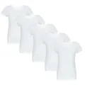 TupTam Unterhemd TupTam Kinder Jungen Unterhemd Basic T-Shirts Kurzarm 5er Pack weiß 140-146