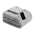 bugatti Kunstfell Decke 150x200 cm - Fellimitat Kuscheldecke besonders flauschig & weich, besonders warm, Felldecke hellgrau