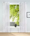 OTTO home Schiebegardine Dimona (2 St), Schlaufen, transparent, Voile, 2er-Set, Fertiggardine, inkl. Beschwerungsstange, Wellen