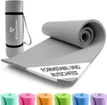 World Fitness Fitnessmatte Yamuna - 183 x 61 x 1,5 cm - Grau
