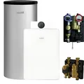 Bosch GCFS8112 mit Gas-Brennwertkessel GC8800iF-22, HS25/6 MSL inkl. Abgaspaket C33x, Rot