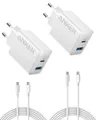 Anker 20W USB C Ladegerät, iPad Netzteil, USB-Schnellladenetzteil, iPad Ladegerät, Kompatibel mit iPhone 17/16/15 Series (2X 1,5m USB C Kabel inkl.)