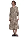 Street One Studio Damen Midi-Kleid mit Leo-Print