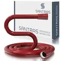 Santras Brauseschlauch Duschschlauch aus Kunststoff 1/2" in Rot (1,25, 1,50, 2,00 m) 1,50 m