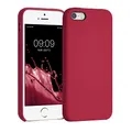 kwmobile Hülle kompatibel mit Apple iPhone SE (1.Gen 2016) / iPhone 5 / iPhone 5S Hülle - Silikon Handy Case - Handyhülle weiche Oberfläche - kabelloses Laden - Sweet Cherry