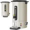 Glühweinkocher mit Hahn, Abtropfschale, 16 l, 1650 W - hellgrau