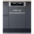 Bauknecht BSBO 3O21 PF X - Teilintegrierter Geschirrspüler mit 5 Jahre Garantie, Schwarz/Edelstahl, Besteckschublade, 45 x 82 cm BSBO3O21PFX