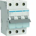 HAGER MBN316 Leitungsschutzschalter, Sicherungsautomat, 3-pol, B-Charakter, 16A