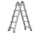 VaGo-Tools Stehleiter Alu Leiter Klappleiter 4 x 5 Stufen Teleskopleiter