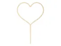 partydeco Tortenstecker, Cake Topper Herz Holz 23cm natur