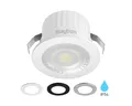 Braytron LED Einbaustrahler Minispot kleiner Einbauleuchte 44mm IP54 Bad inklusive 3 Blenden, Warmweiß, Leistungsstark, Klein, Schwarz, Weiß, Silber
