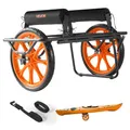 VEVOR Kajakwagen, 150 kg, Kanuwagen mit 38,1 cm Vollgummireifen & Spanngurt, Bootswagen zum Transportieren von Kajaks, Kanus, Paddleboards, Jon-Booten, Wassersportgeräte, 770x495x425 mm