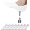 Falechay Sneaker Socken Damen Herren Füßlinge Footies 8 Paar Kurze Großes Silikonpad Verhindert Verrutschen Unsichtbare 8xweiß 43-46