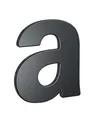 BASI | Hausnummern aus Stahl in Anthrazit | Zahlen 0-9 | Buchstaben a - c | inkl. Befestigungsmaterial | Buchstabe a