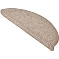 Beautissu Treppenstufenmatten ProStair 55x15cm 15 Stück Sand Halbrund
