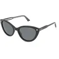 Polaroid 207381 Damen-Sonnenbrille Vollrand Cateye Acetat-Gestell, schwarz