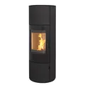 Kaminofen München XL Stahl schwarz 7kw Holzofen Schwedenofen Speicherofen