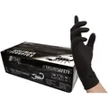 Nitras Medical Einweghandschuhe 8220 Black Skorpion latex schwarz (Packung, 100-St., VPE= 1x Box je 100 Stk) extra griffig/für Lebensmittelkontakt schwarz 9-L