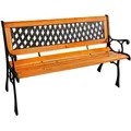 Mojawo - Gartenbank Aus Metall/holz/hartkunststoffeinsatz Natur/schwarz-mmc4365