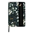 TRÖTSCH - Wochenplaner A5 mit Tasche Flowers black 2026: Taschenkalender