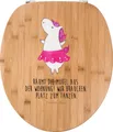 Mr. & Mrs. Panda Toilettendeckel Einhorn Ballerina - Transparent - Geschenk, Geburtstag, Einhörner, Klo-Deckel, Unicorn, klo deckel, Wohnung, WC Brille, WC-Sitz, Deko