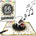 bentino PopUp Geburtstagskarte mit MUSIK-Effekt, spielt den Song mit 66 Jahren (Coverversion), Din A5 Set mit Umschlag, stimmungsvolle Glückwunschkarte, Original Grußkarte