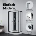 Dusche Komplett Marwell Komplettdusche Fertigdusche Factory 85 x 85 x 200 cm - Dusche im komplett Set inkl. Duschwanne und Armatur - Runddusche mit