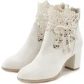 LASCANA High-Heel-Stiefelette Sommerstiefelette beige Größe 35 - Beige - 35
