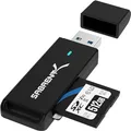 SABRENT SD, Micro SD Kartenleser, USB 3.2 gen 1 Kartenleser, 5Gbps High Speed Externe Kartenlesegeräte OTG Adapter unterstützt MMC/TF/SDXC/SDHC/Micro SDHC/Micro SDXC, für PC, usw (CR-T2MS)